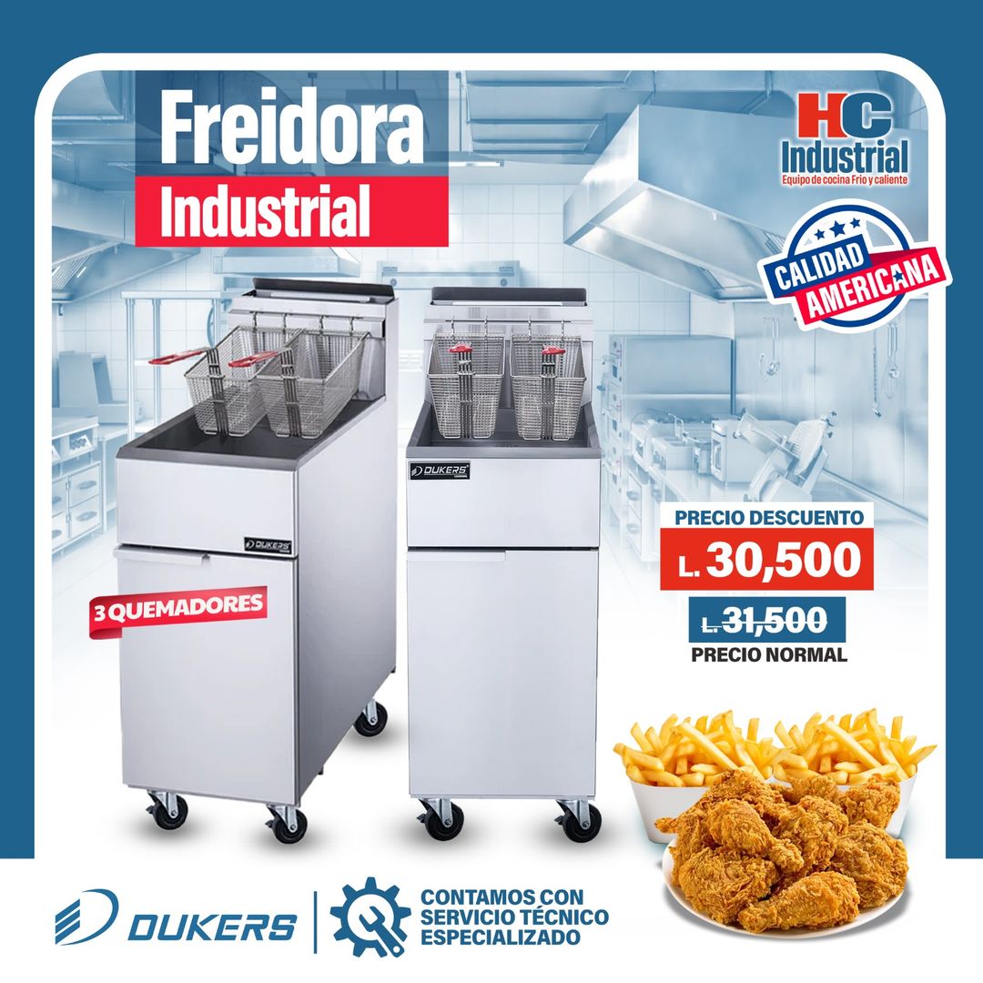 Freidora Industrial 3 Quemadores