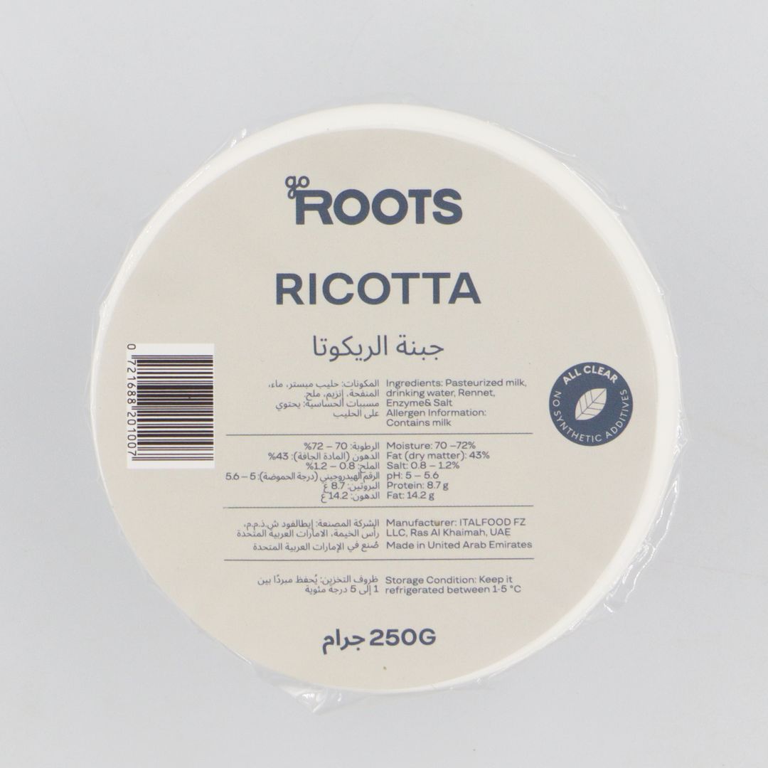 Roots Ricotta Cheese 250g