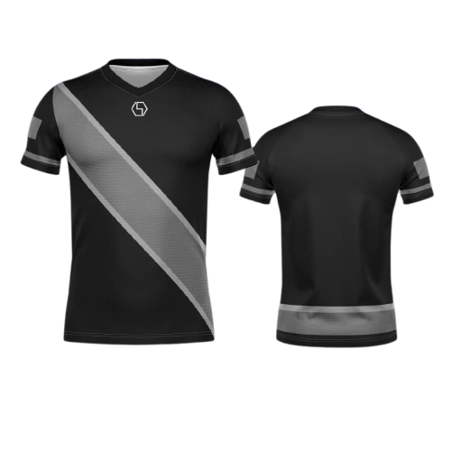 Adult Jersey short sleeve (Black / grey)