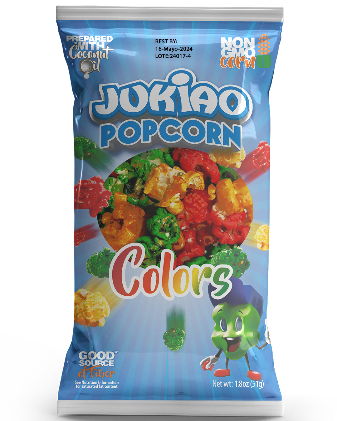 Jukiao Popcorn Colores - 1.8 oz