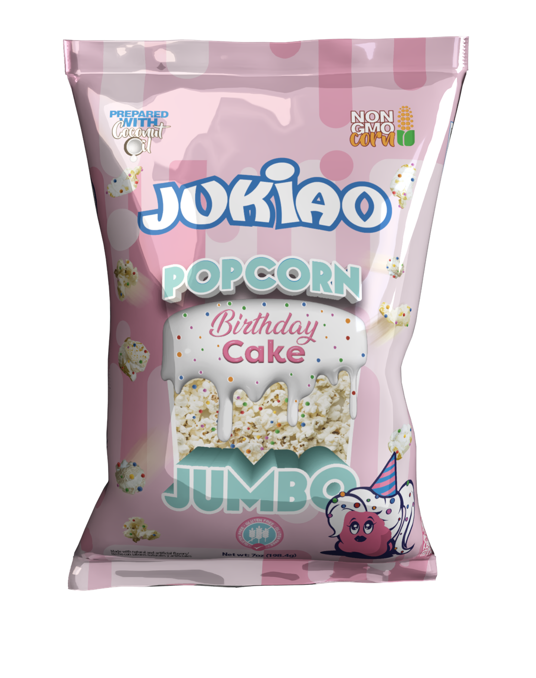 Jukiao Popcorn Birthday Cake - 7 oz