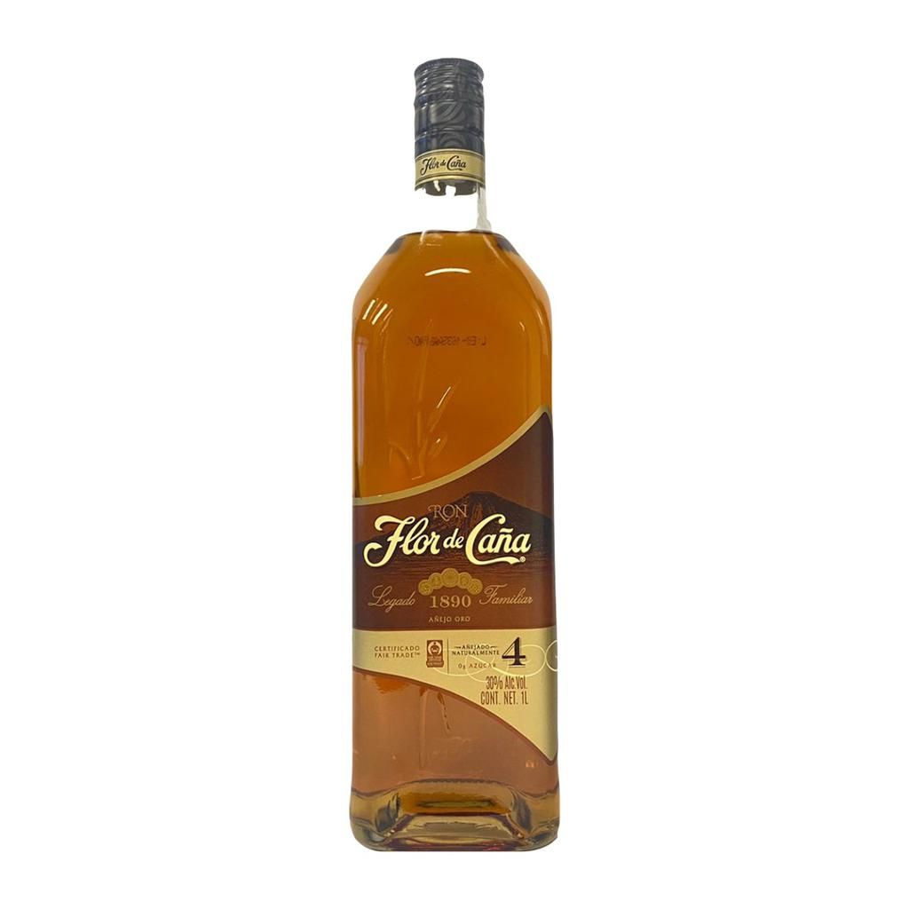 Flor de Caña Oro Ron Añejo 4 Años Perfecto para Cócteles 1 L