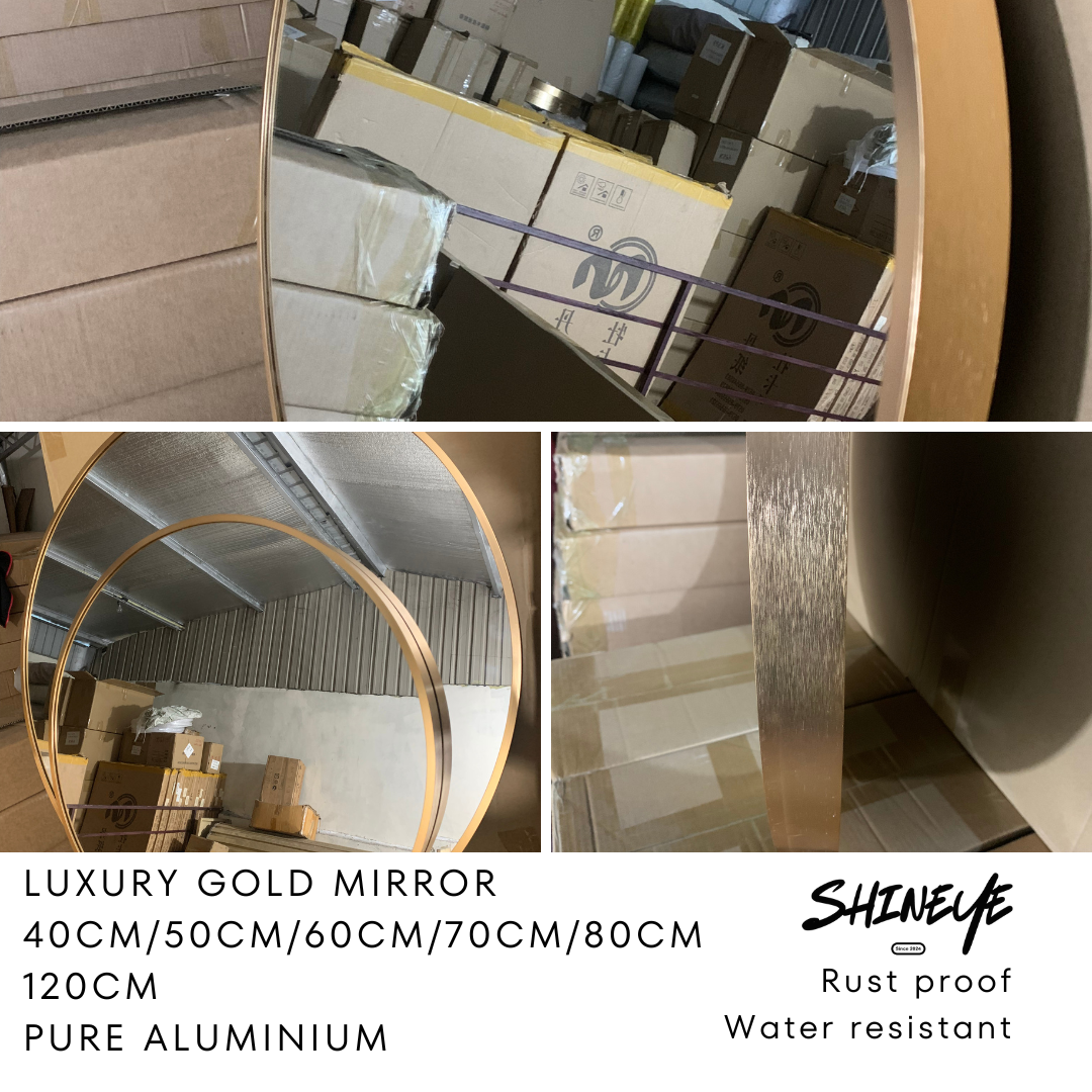 Luxury Round Mirror (Gold/Black/White)