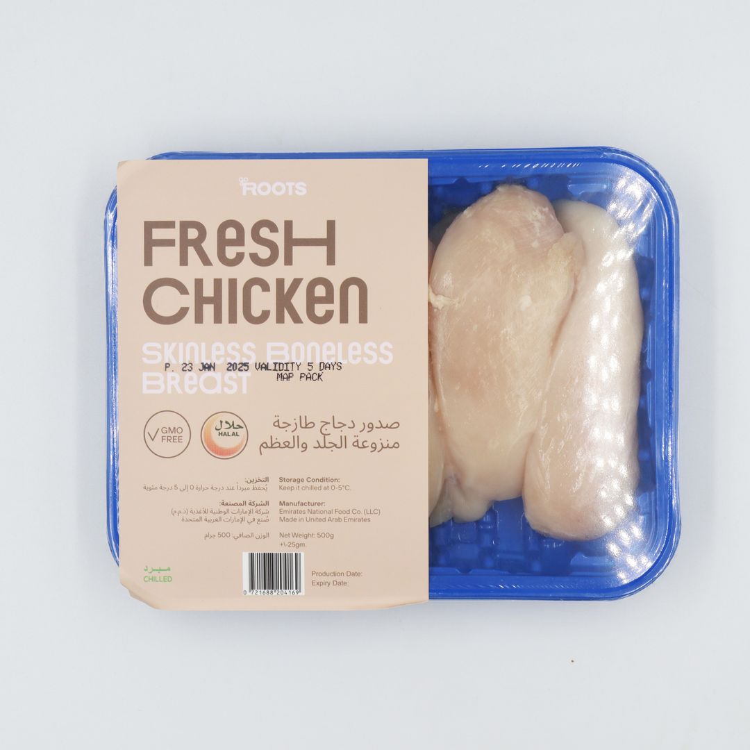 Roots Fresh Chicken Skinless Boneless Breast 500g