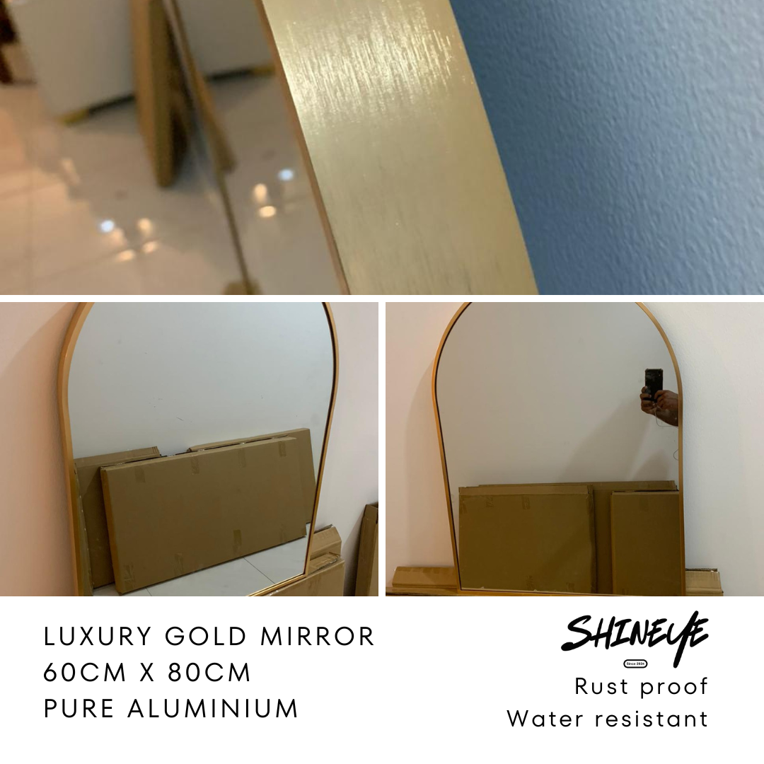 Luxury Arch Mirror (Gold/Black)