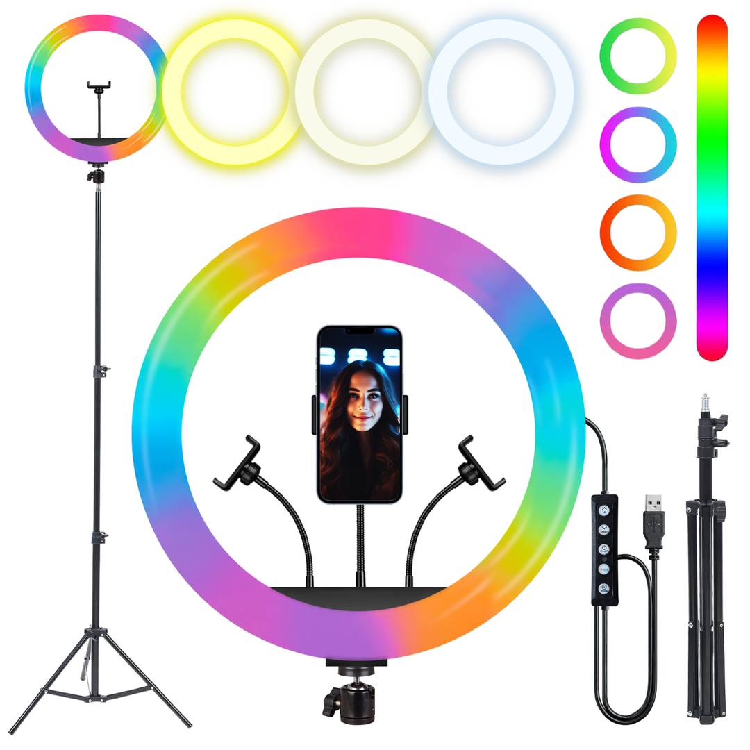 14 inches ring light with long tripod 