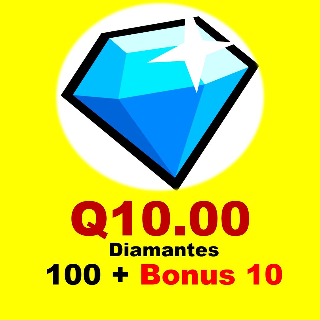 Recarga de diamantes Free Fire 100 + 10 de Bonus