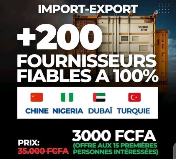 Pack +200 Fournisseurs Fiables et vérifiés 