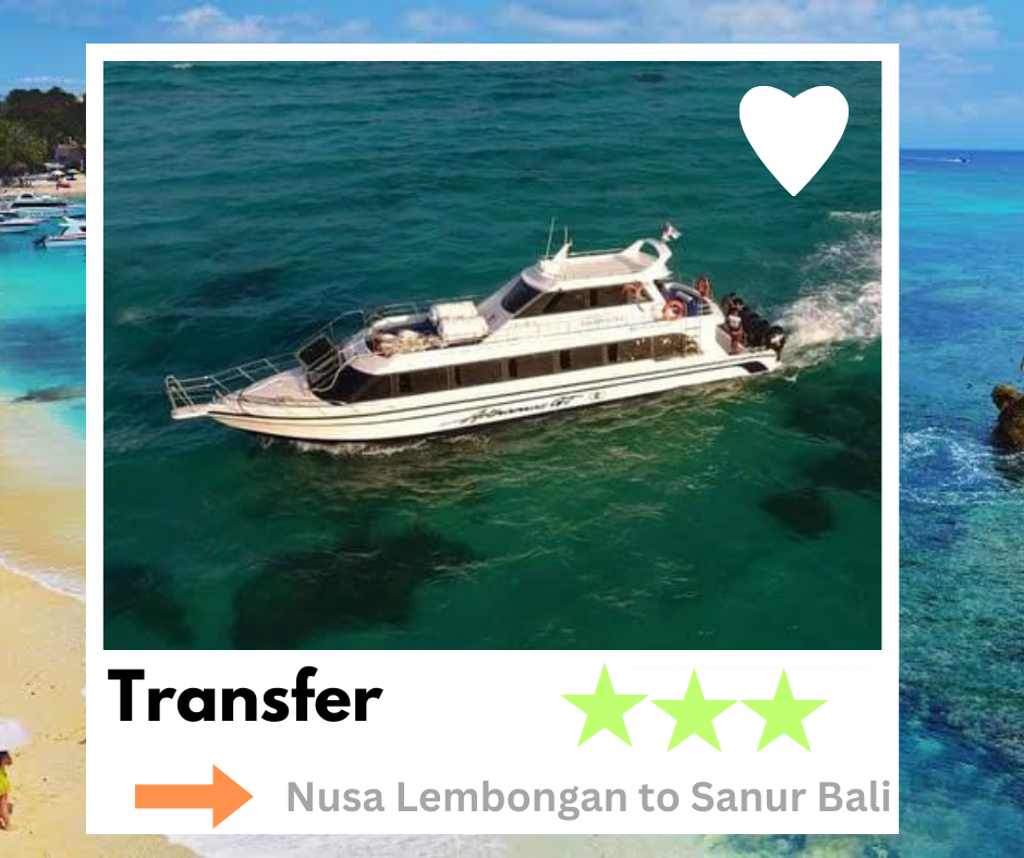 Fast boat from Nusa Lembongan to Sanur port Bali 