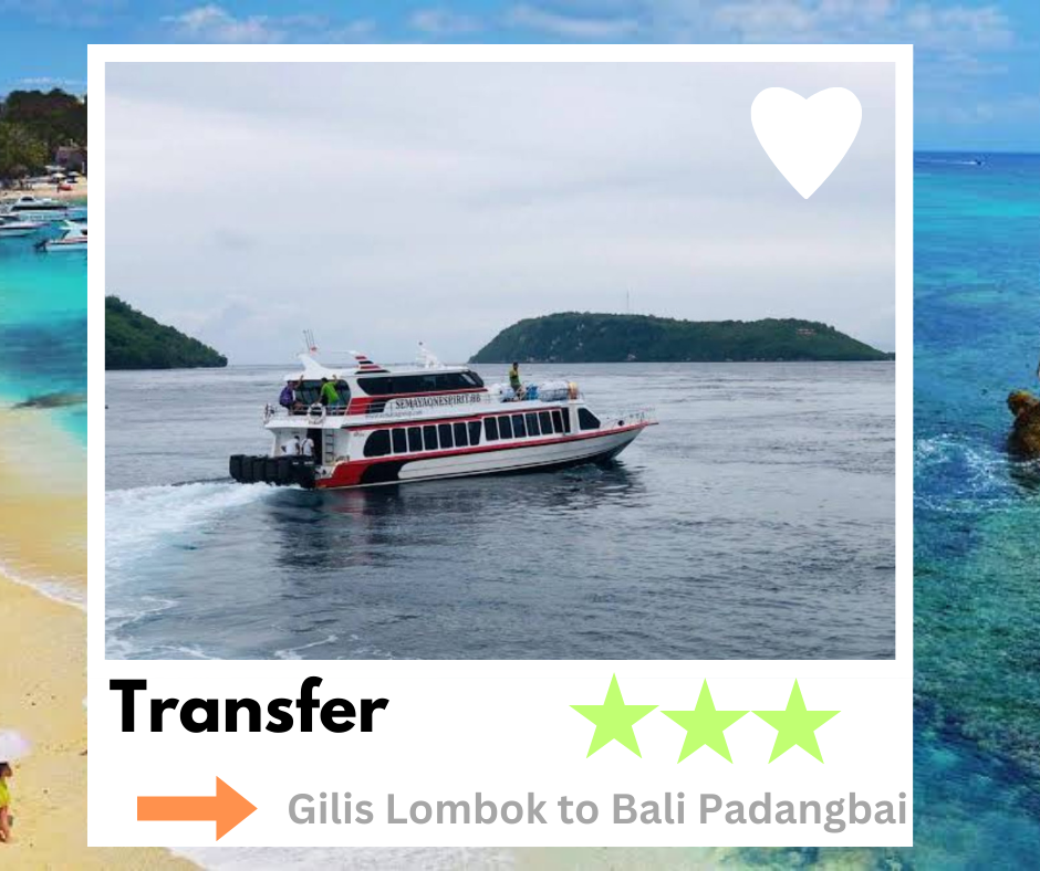 Fast boat from Gili Trawangan ! Gili Air ! Bangsal  Lombok to Padangbai port  Bali 