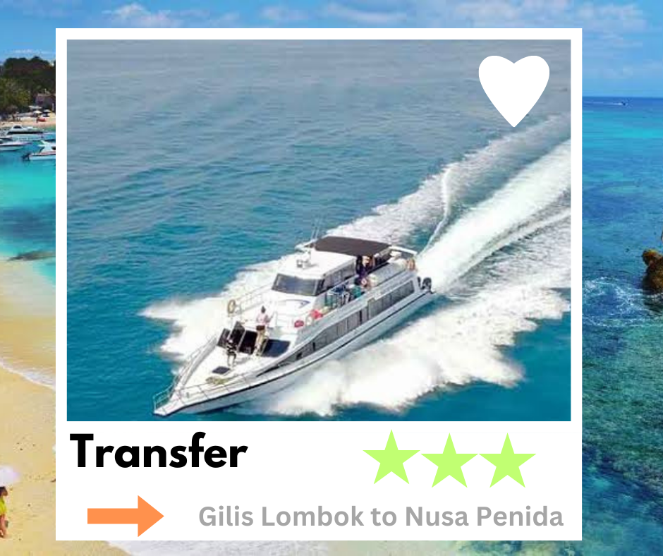 Fast boat from Gili Trawangan ! Gili Air ! Lombok to Nusa Penida 