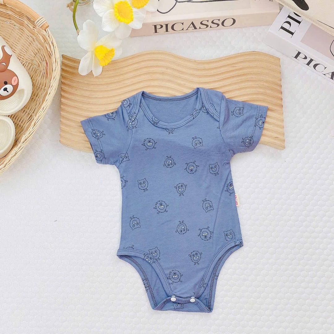 Breezy Baby Romper - Blue Fluff 