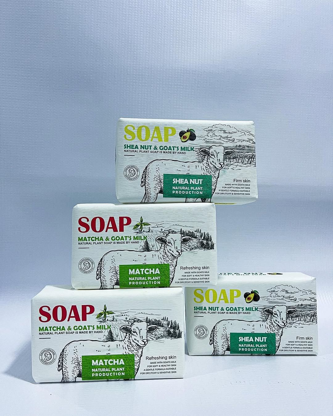 GOATS MILK NATURAL PLANT SOAP ASSORTED FLAVOURS 