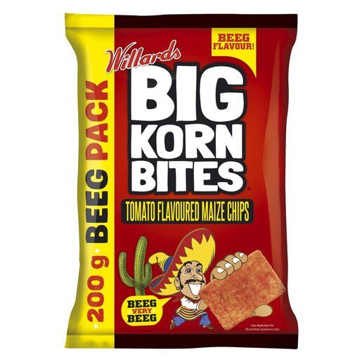 Willards Big Korn Bites Tomato 200g