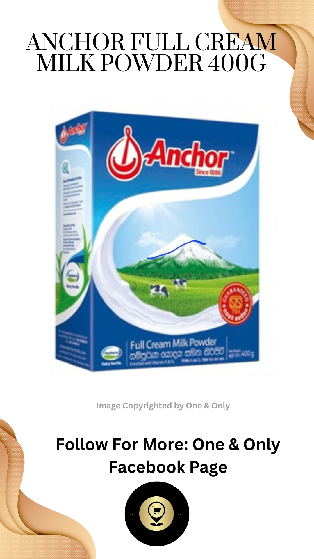 ANCHOR FULL CREAM MILK POWDER 400G