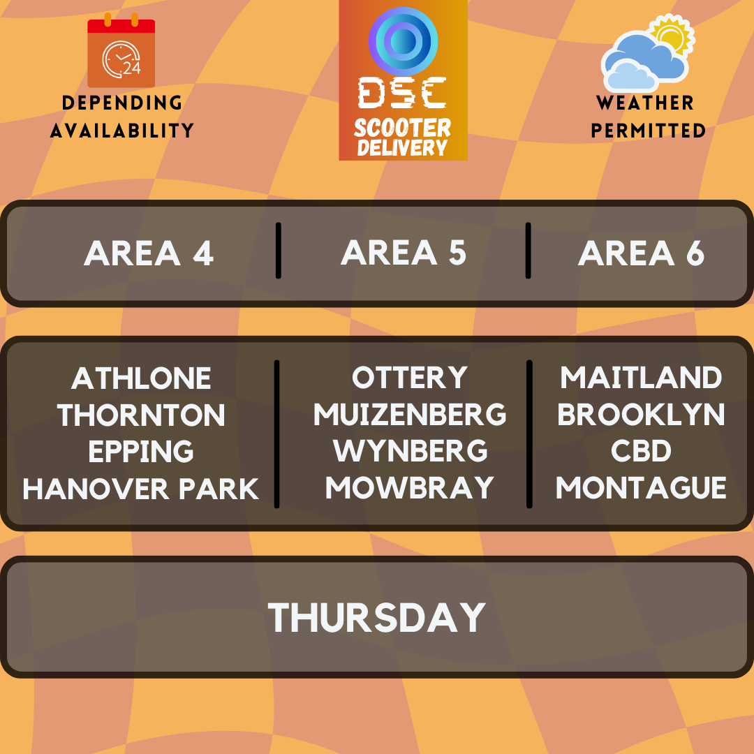 Area 4,5,6 (THURSDAY ONLY)