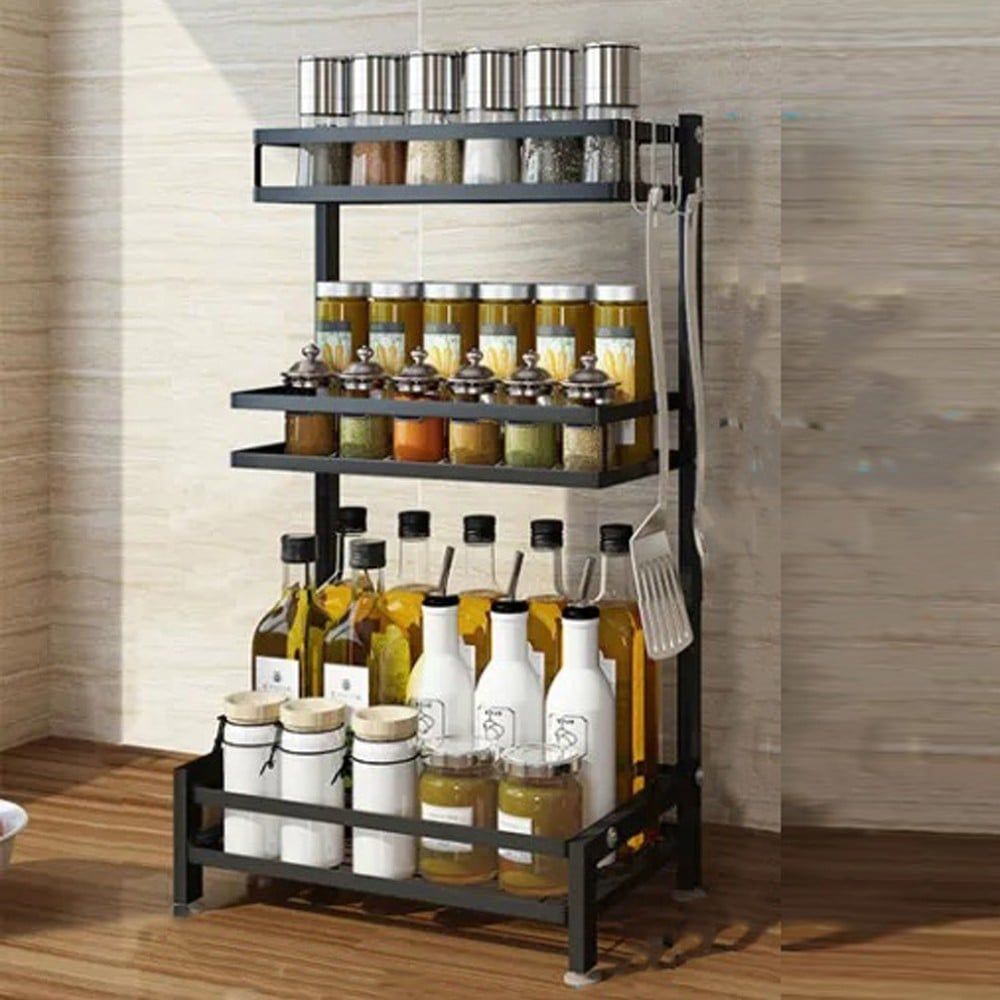 Kitchen Organizer Cabinet Spice Rack Multipurpose Storage Shelves 3 Tier kitchen shelf