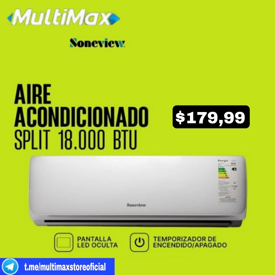 Aire Acondicionado 18.000 BTU, Marca Soneview