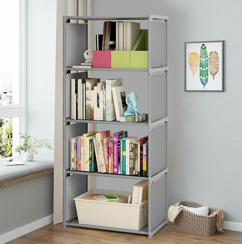 4-Grid 5-Layer Sahelf,Storage Rack,Shoe Cabinet,Clothes-Shoe Rack,DIY Bookshelf