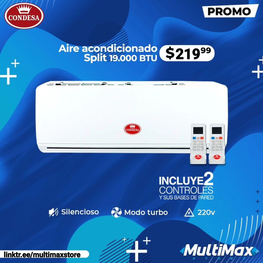 Aire Acondicionado 19.000 BTU, Marca Condesa