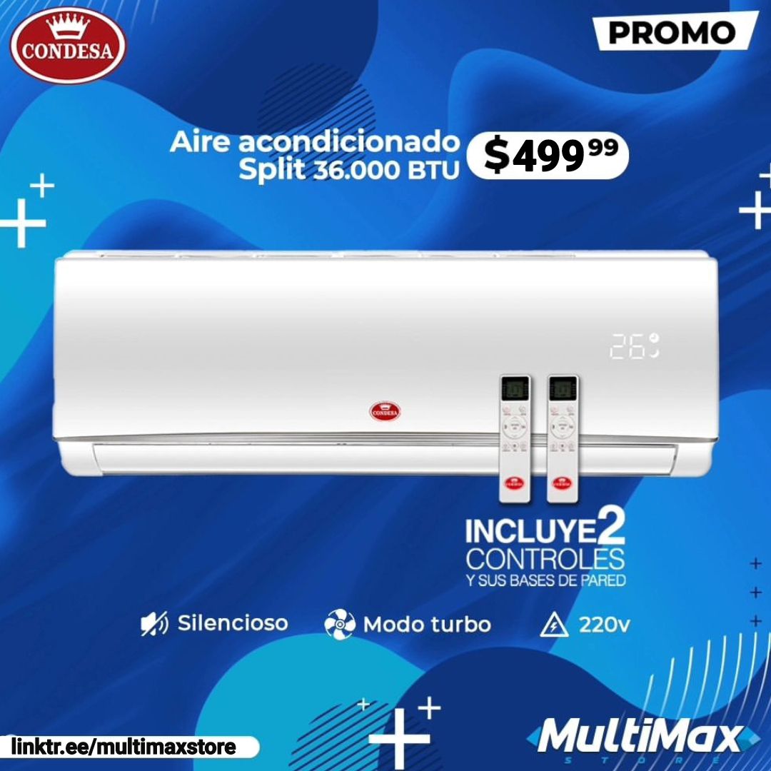 Aire Acondicionado 36.000 BTU, Marca Condesa