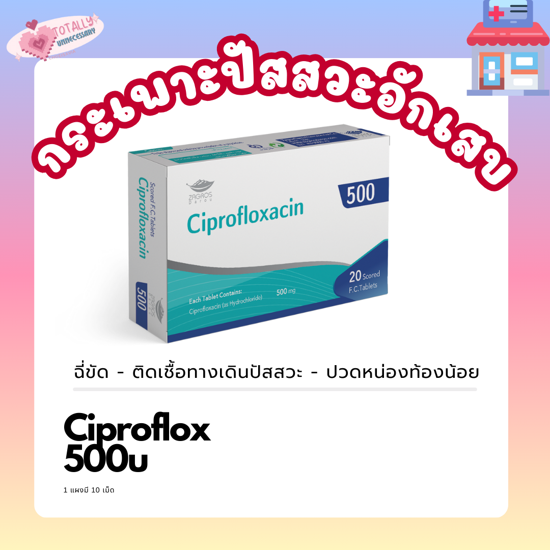 Proflox ciprofloxacin 💊กระเพาะปัสสาวะอักเสบ