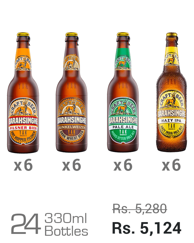 Barahsinghe Craft 330ML Assorted- Pilsner, Dunkelweizen, Pale Ale, Hazy IPA(24N)