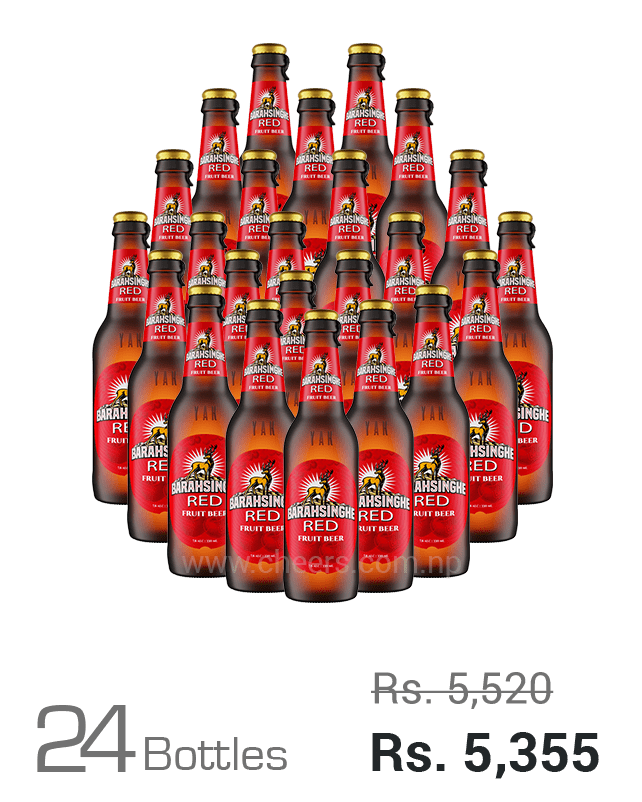 Barahsinghe Red Fruit Beer Cherry 330ML x 24 Bottles