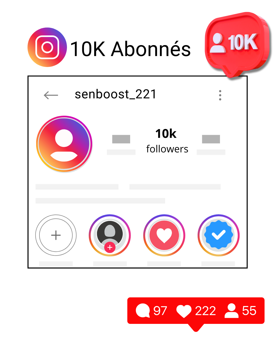 Abonnés Instagram 10k