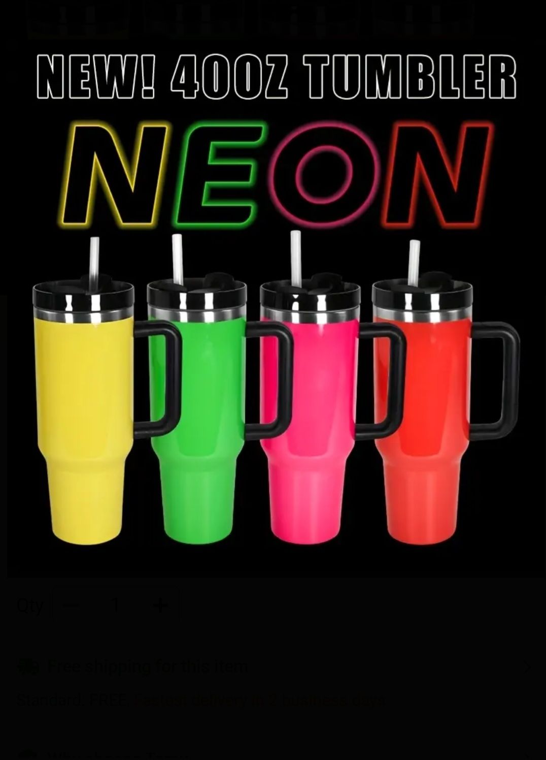 Neon Tumblers 40oz