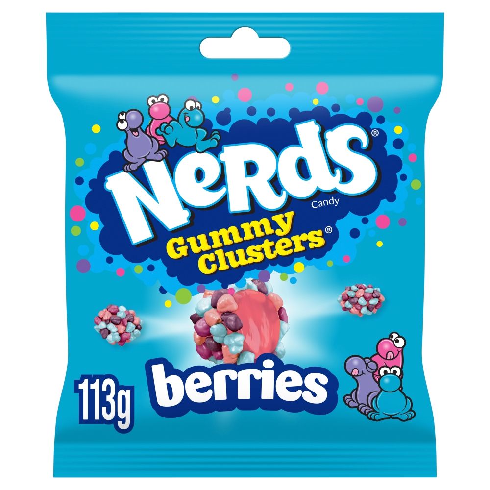 Nerds Gummy Clusters Berries Fruit Flavour Candy Bag 113g