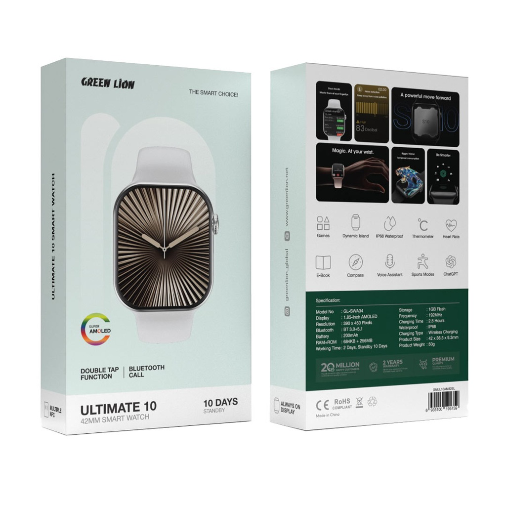 GreenLion Ultimate 10 42MM Smart Watch