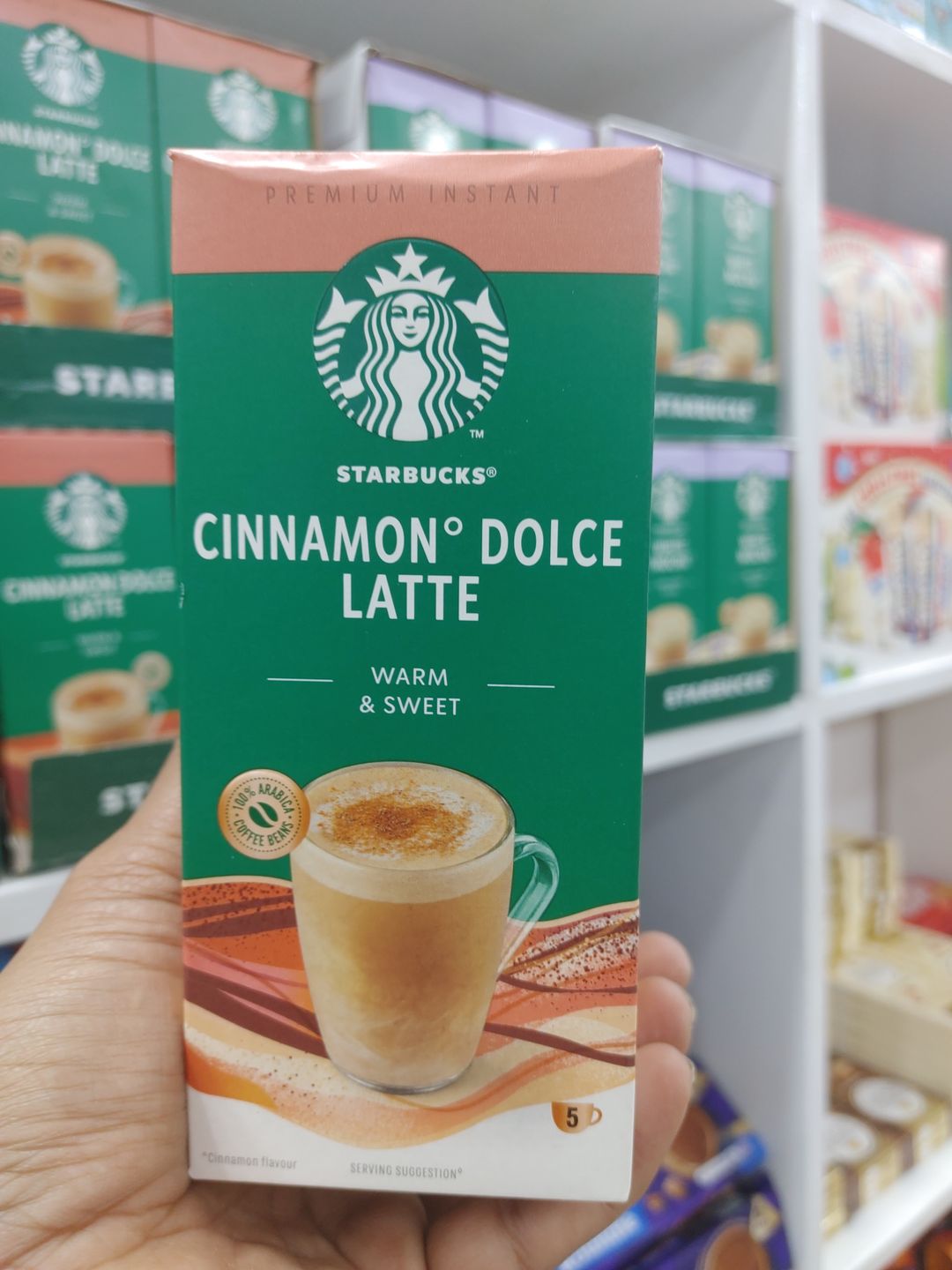 Nestle Starbucks Cinnamon Dolce Latte Warm & Sweet (5 X 23.5G) 117.5G - Ground, Box, 117.5 G