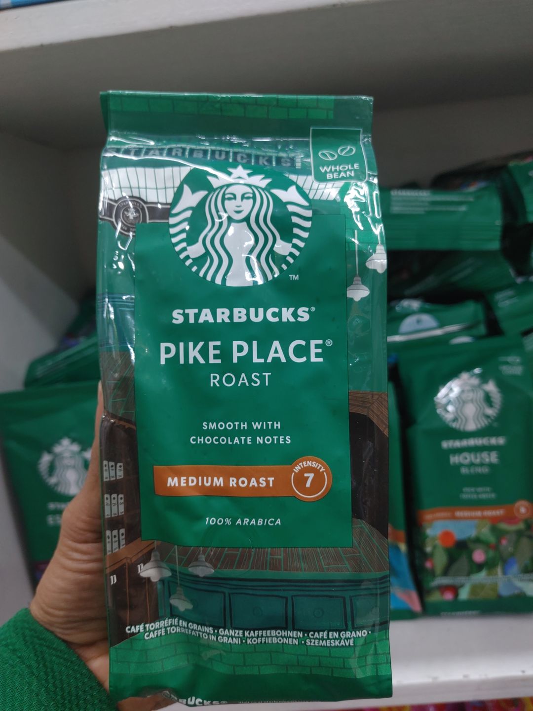 Starbucks® Pike Place® Medium Roast – Smooth with Chocolate Notes (200g Whole Bean Coffee)