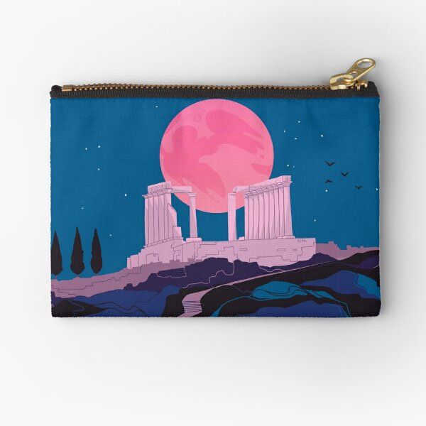 Temple of Poseidon at Sounion Zipper Pouch