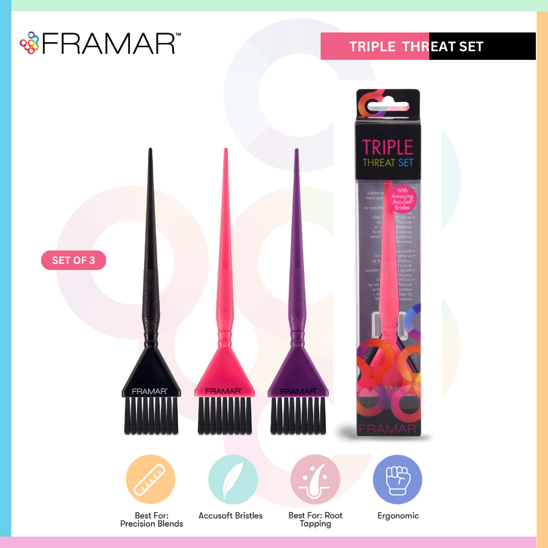 Triple Threat Brush set of 3 | Framar