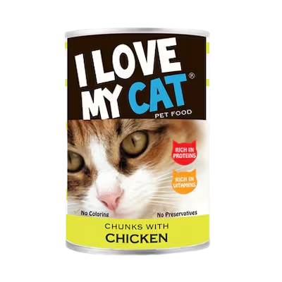 I LOVE MY CAT CHUNKS CHICKEN 415G