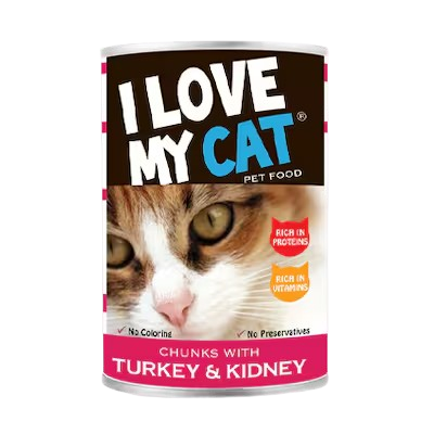 I LOVE MY CAT CHUNKS TURKEY * KIDNEY 415G