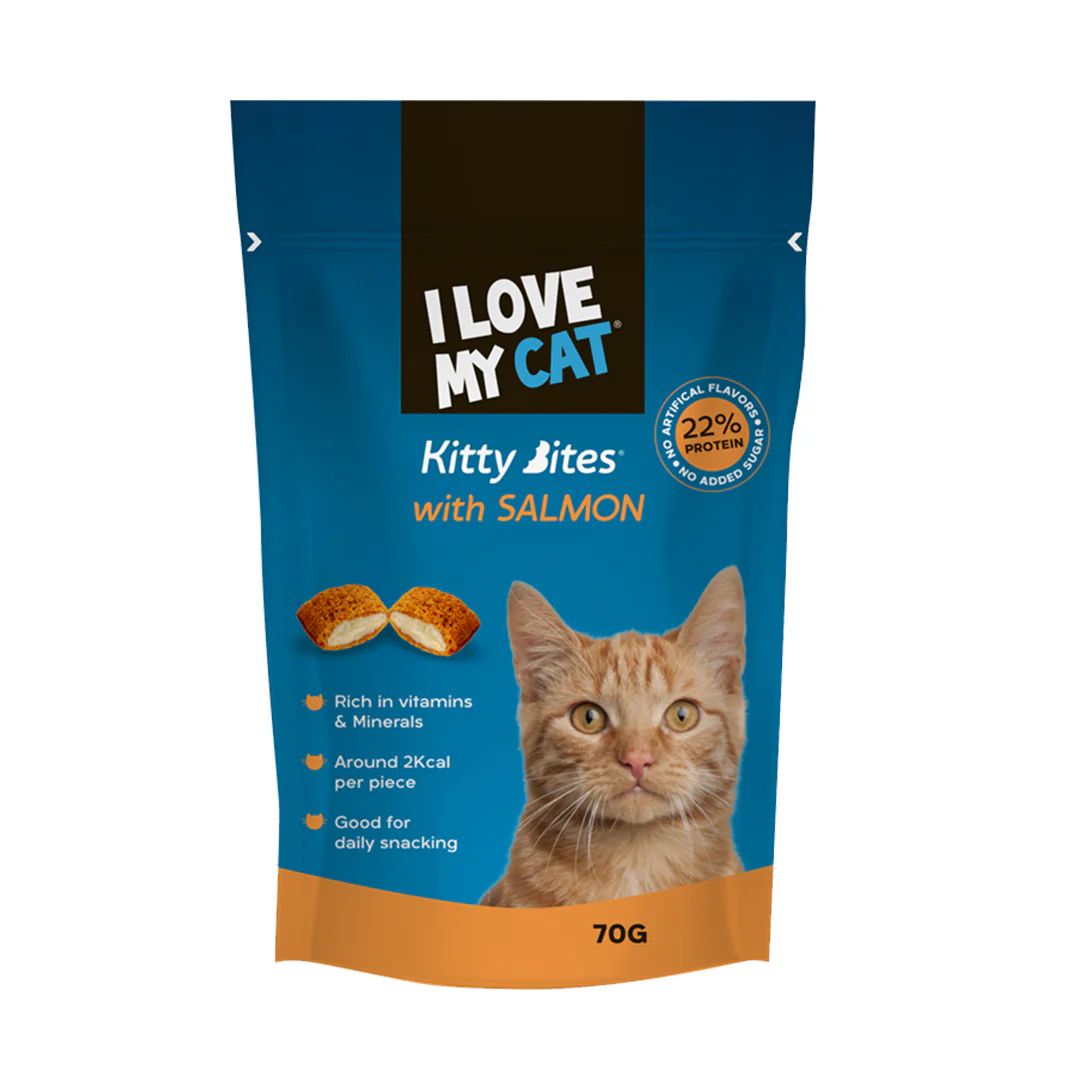 I LOVE MY CAT KITTY BITES WITH SALMON 70G