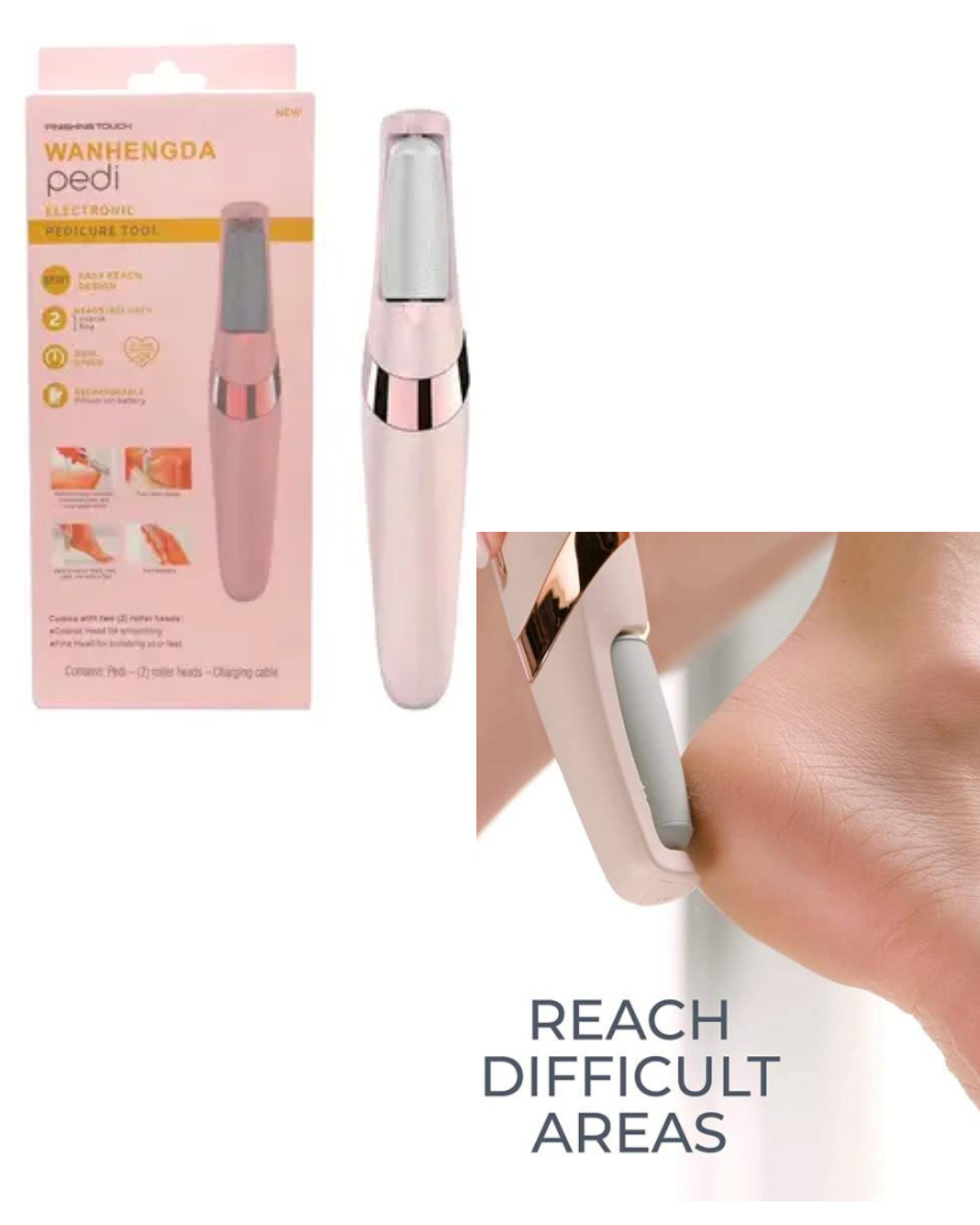 Wanhengda Pedi Electronic Finishing Touch Tool and Callus Remover