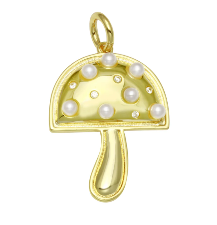 Pearl Mushroom Charm