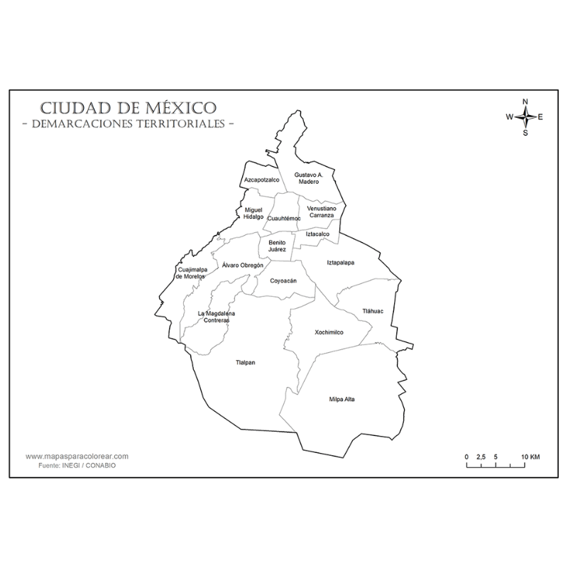 Mapa Ciudad de Mexico (esquema)