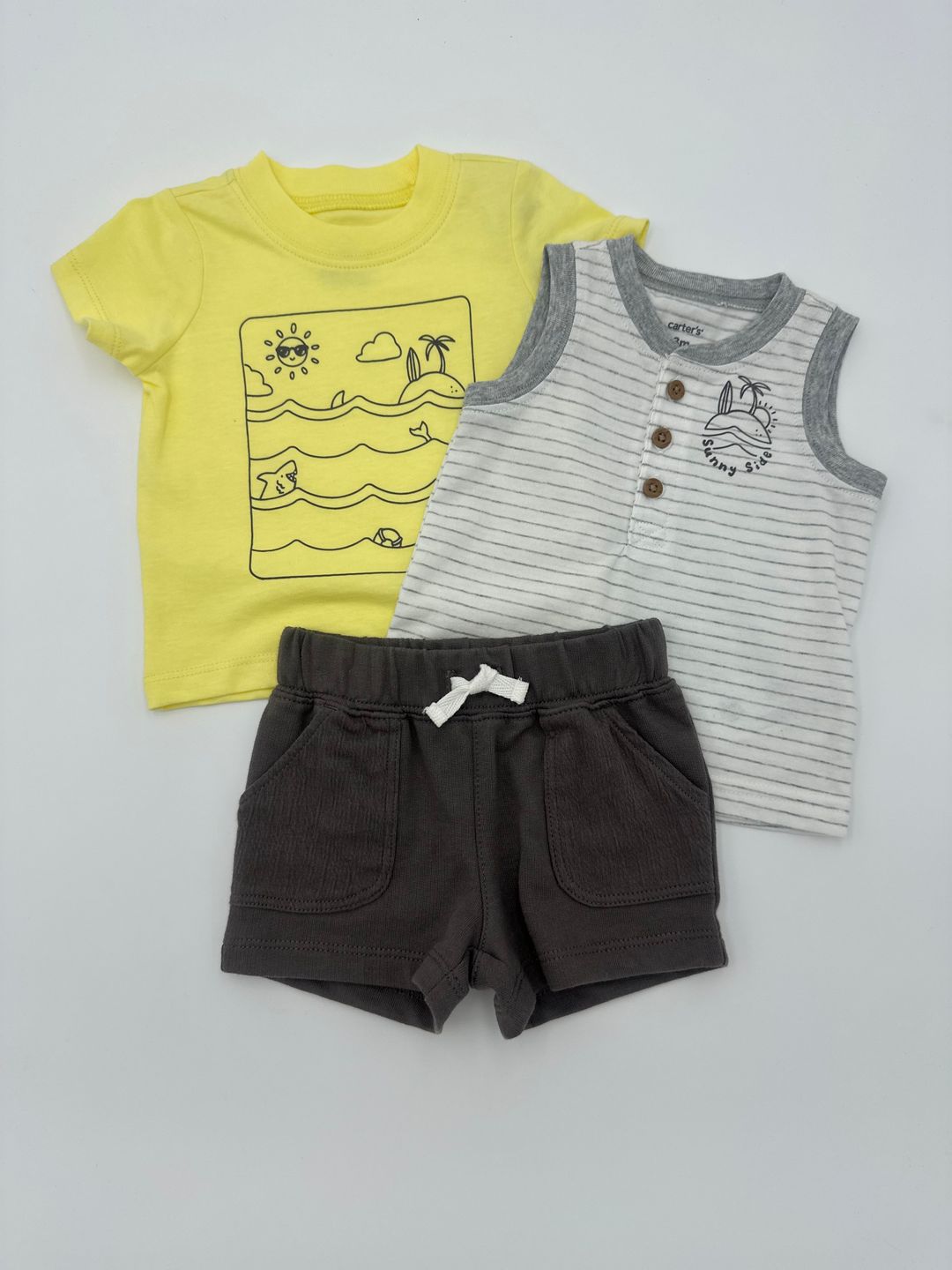  Set Carters Playera Amarilla   