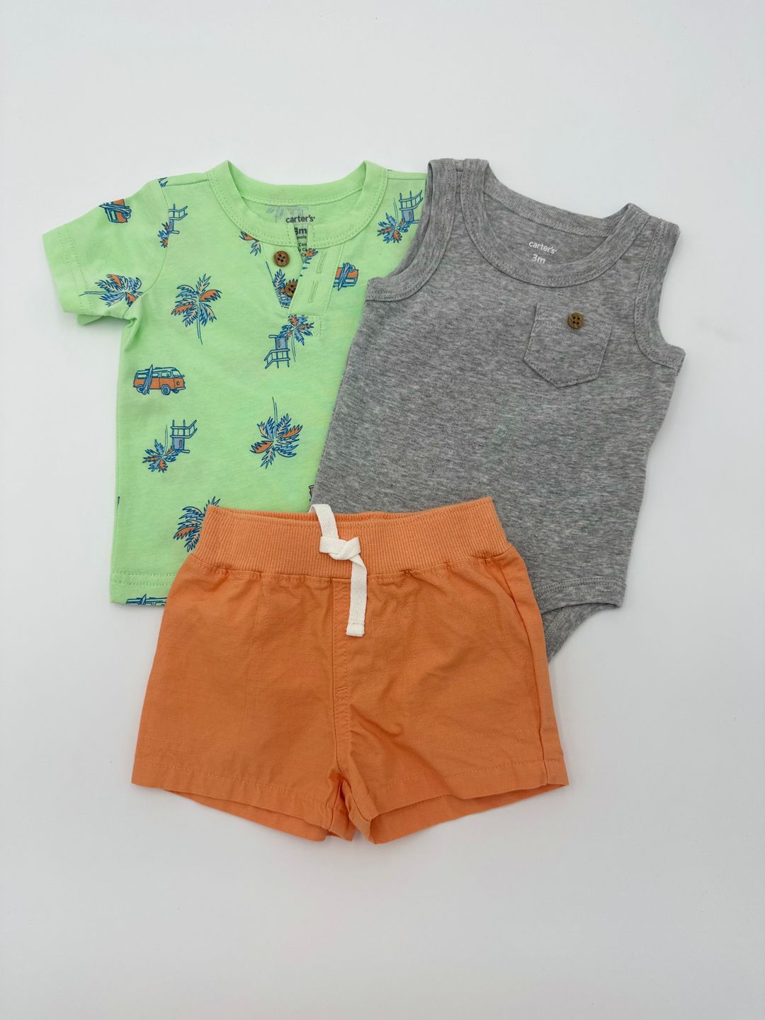  Set Carters Playera Verde      