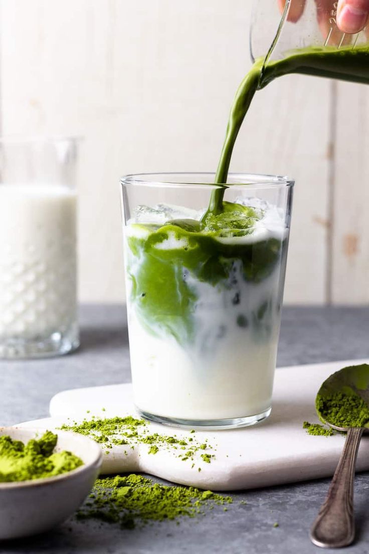 iced macha latte