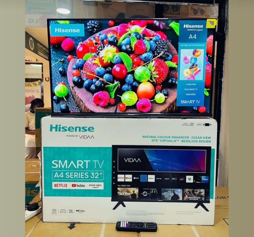 Hisense 32-inch Class A4 Series (32A4) Full HD Smart LED TV; VIDAA OS, Built-in Wi-Fi, Dolby Atmos, Free to Air Decoder