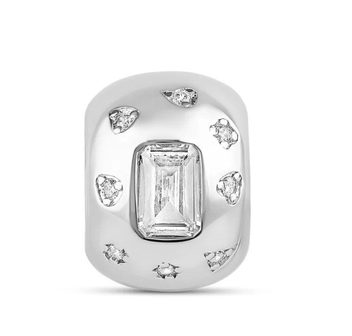 Silver Stone Charm