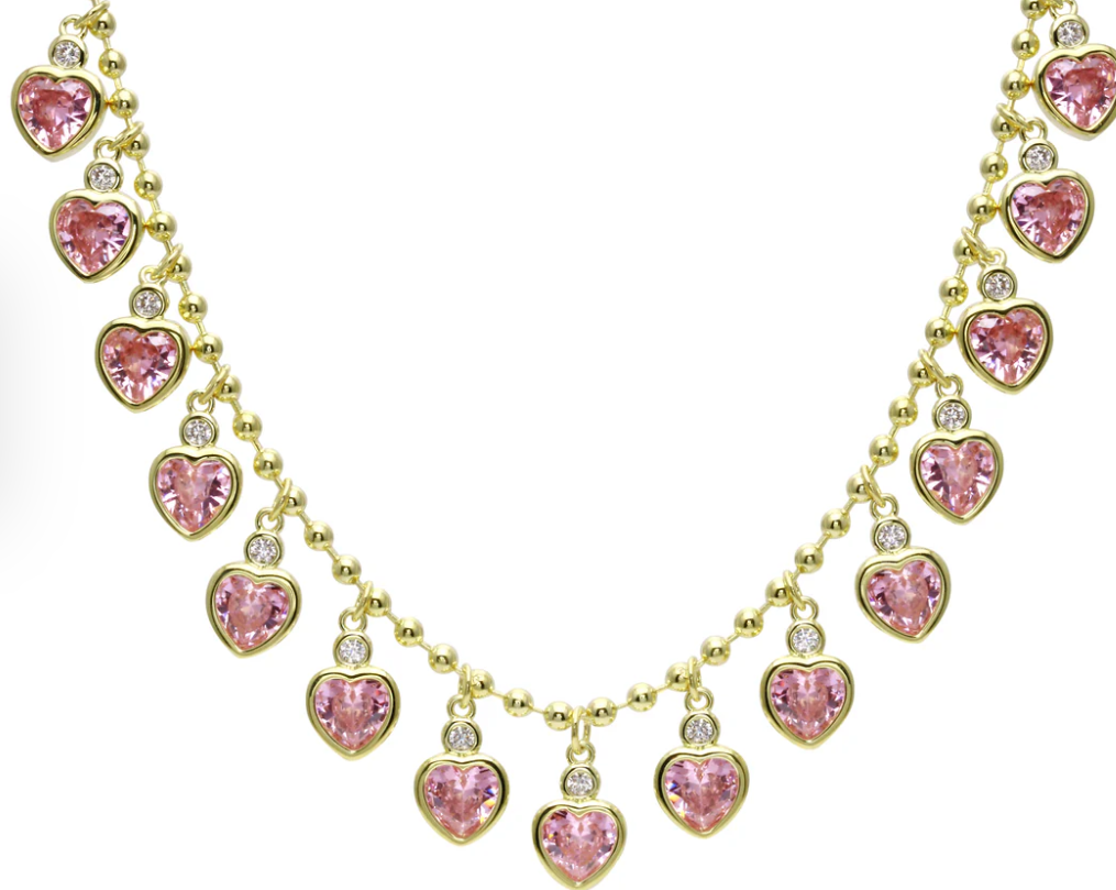 Pink Multi Heart Necklace