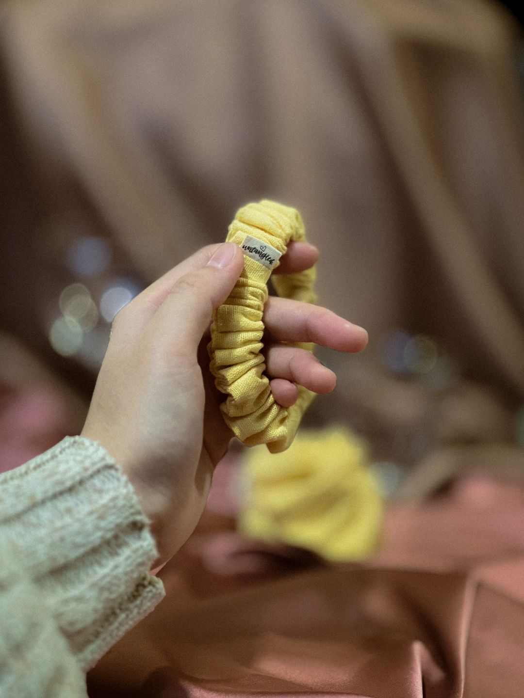 🍋 Lemon Yellow Macaron Lilli Scrunchie