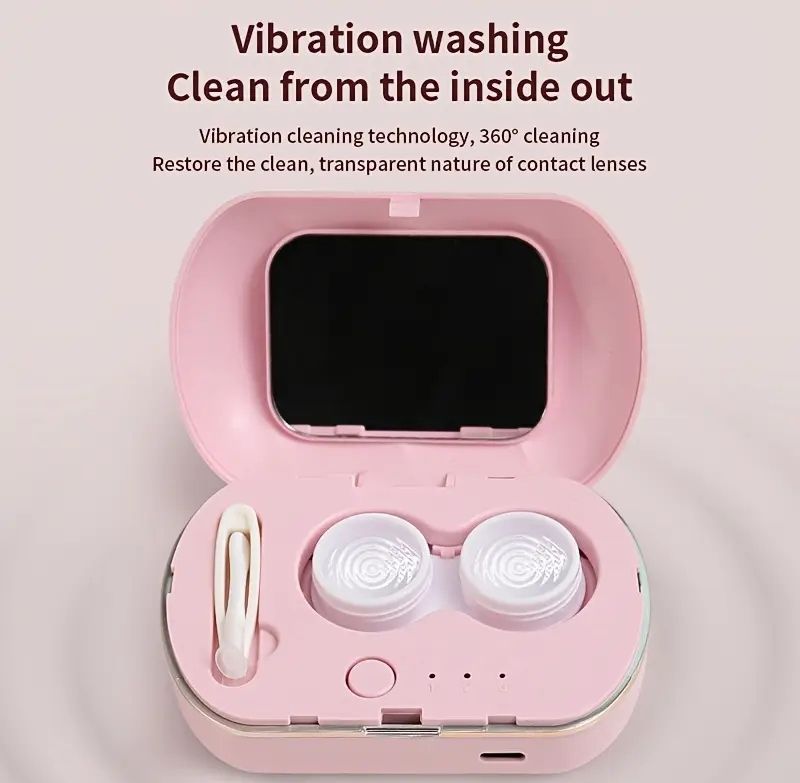 Portable Soundwave technology Contact Lens Cleaner with LED Timer